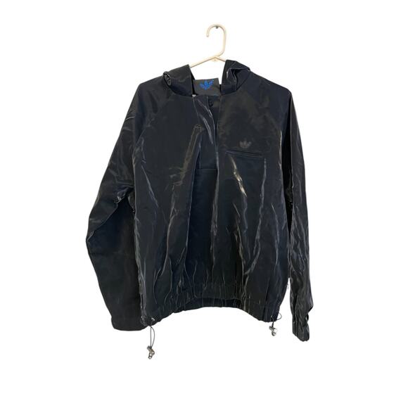 Adidas Originals HN0999 Black Half Zip Hoodie Sweatshirts Unisex Size M NWT - Picture 1 of 9